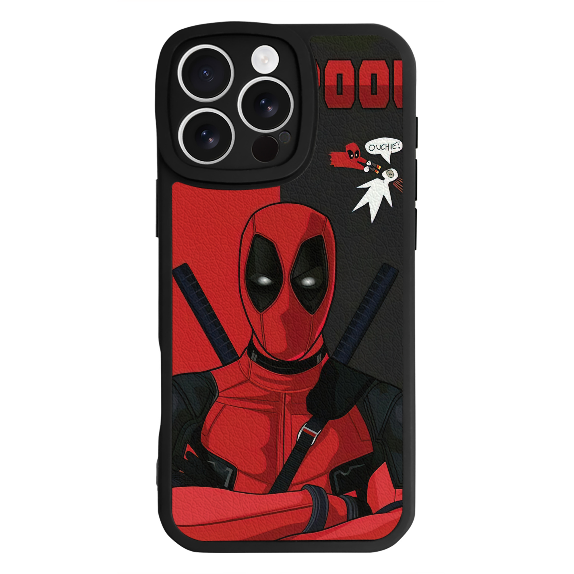 （画像用） Deadpool デッドプール 【iPhone 16シリーズ対応】シリコンスマホケース（レザー調） 材質：シリコン